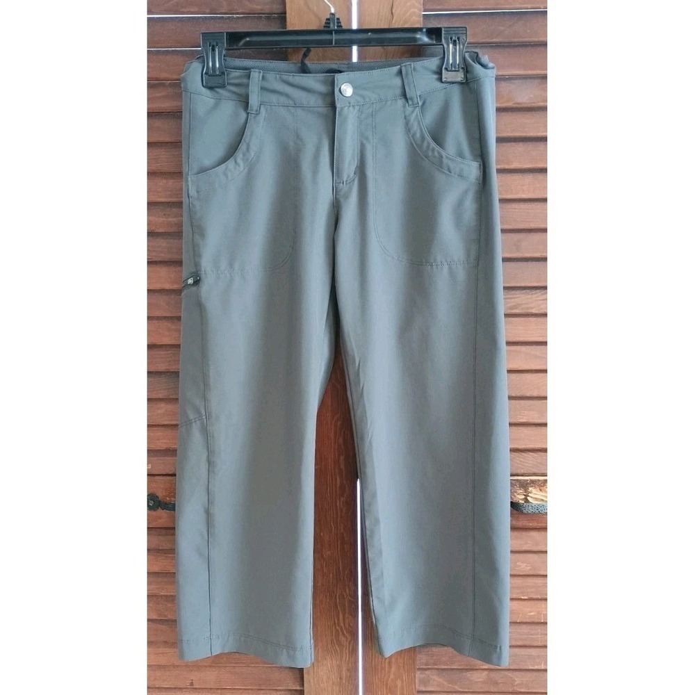 Patagonia Women's Happy Hike Cropped Pants Size‎ 4 Dark Gray Athletic Activewear